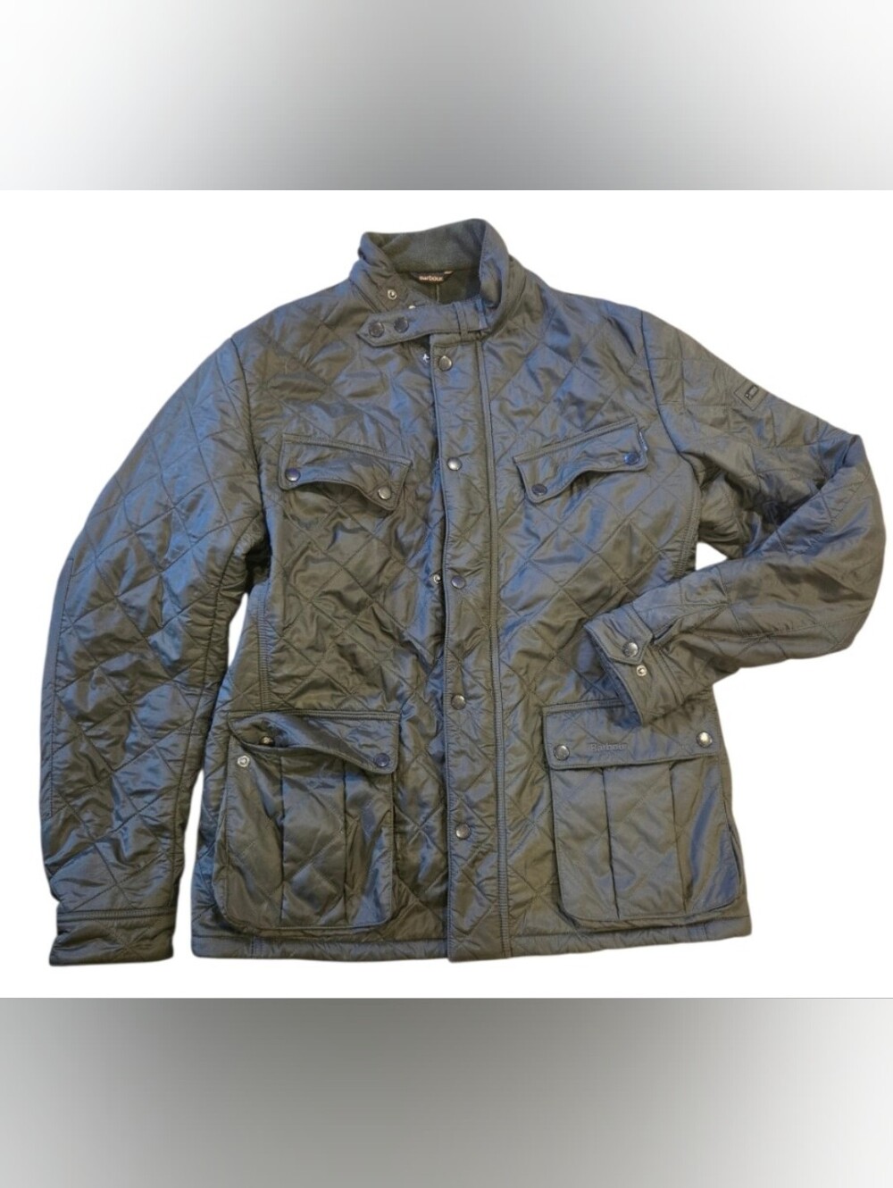 Barbour Men’s Quilted Jacket in Dark Olive XL Runs Smaller